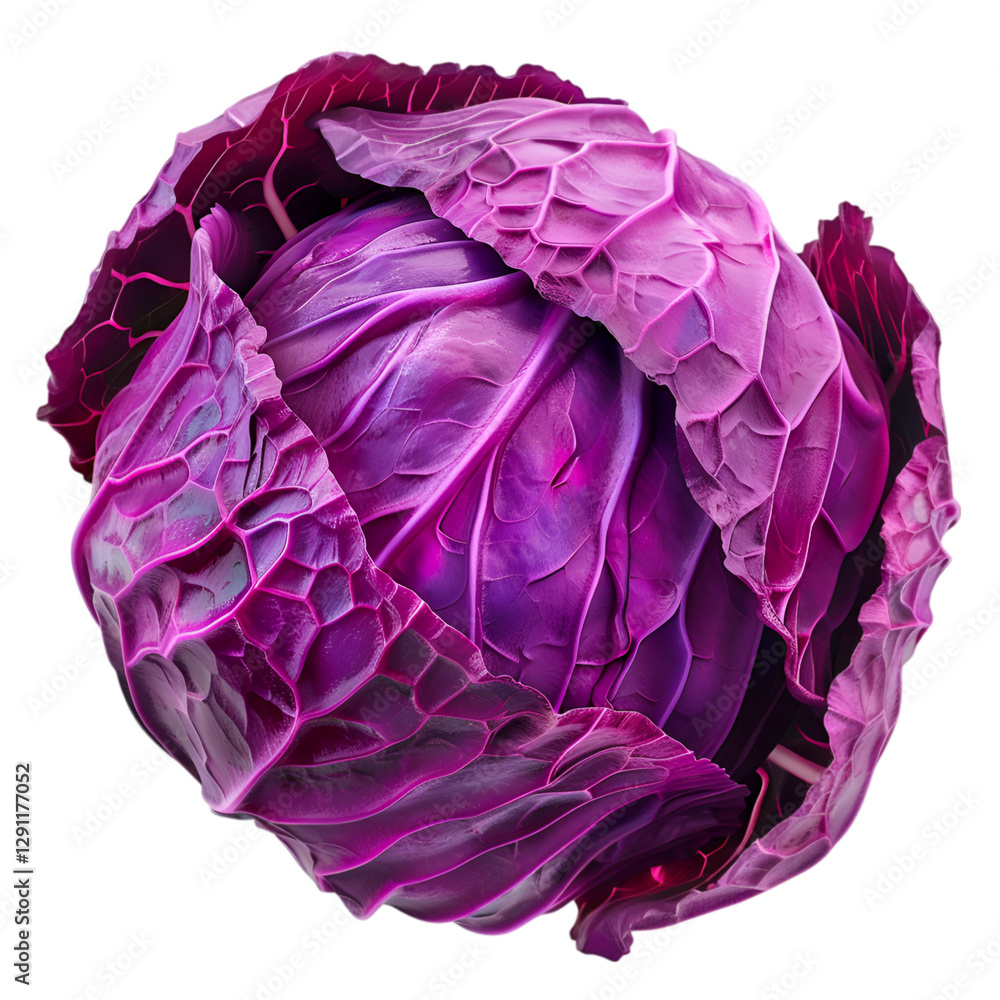 Vibrant Purple Cabbage Closeup Shot Intricate Texture and Color Vibrant Purple Cabbage Closeup Shot Intricate Texture and Color