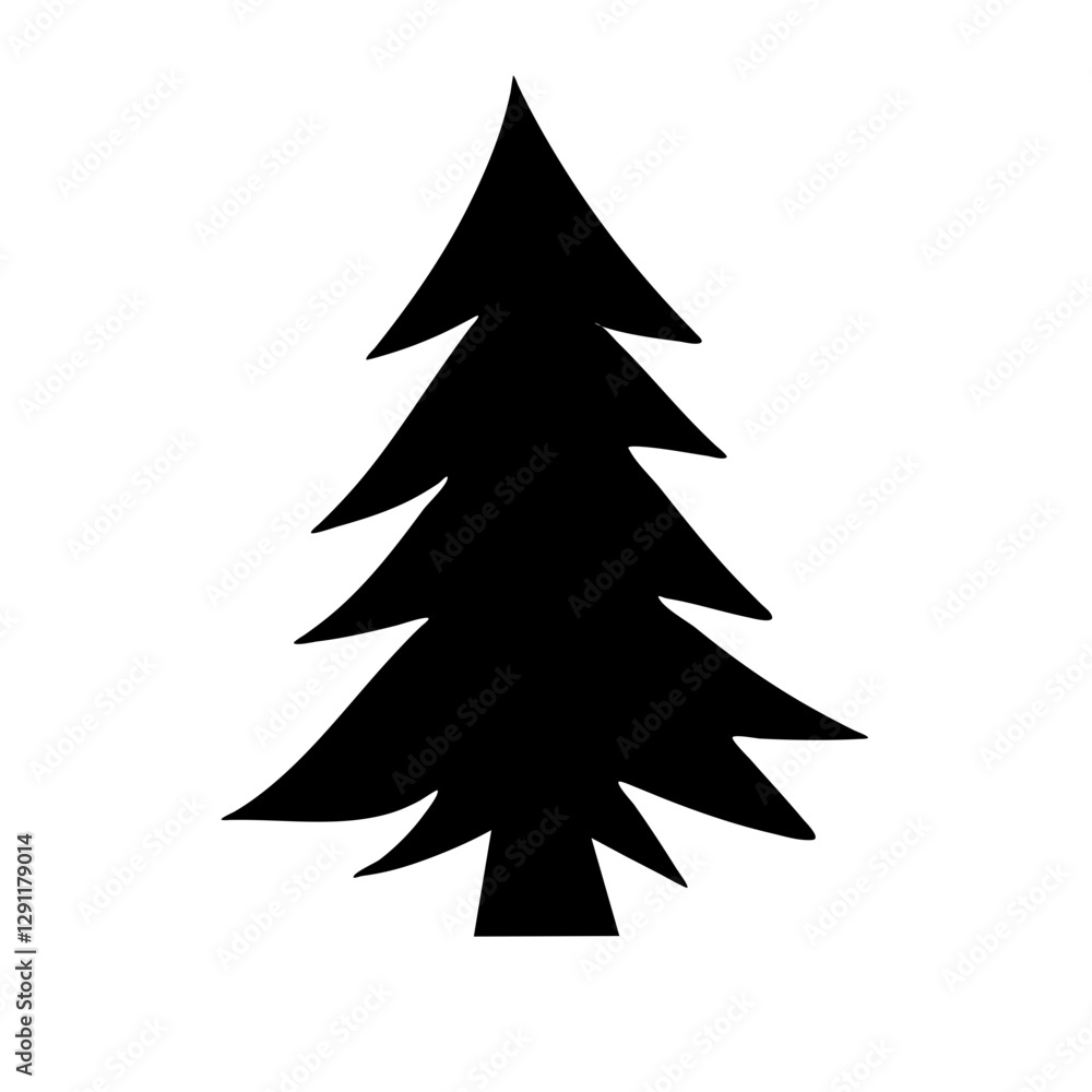 Obraz premium various christmas tree silhouette 