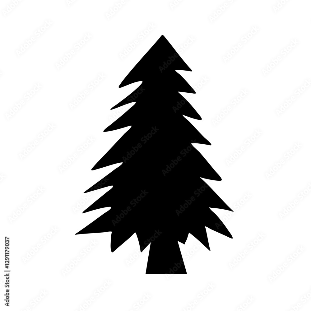 Obraz premium various christmas tree silhouette 