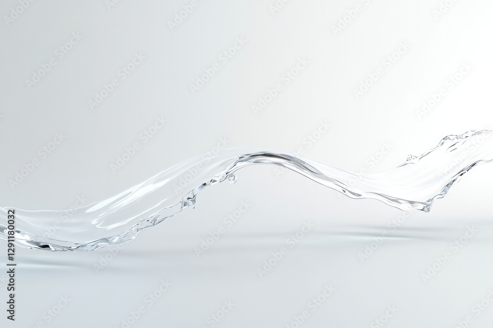 Flowing water elegantly curves and twists, capturing light in st Flowing water elegantly curves and twists, capturing light in st
