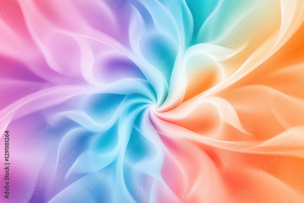 Obraz premium Abstract Circular Mandala Pattern in Soft Pastel Colors for Creative Projects