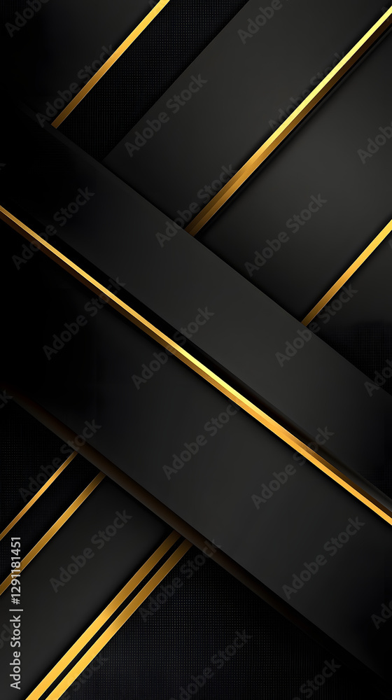 Black background with golden stripes and geometric shapes, a dark gray color scheme
Black background with golden stripes and geometric shapes, a dark gray color scheme