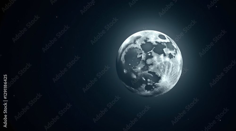 A serene and majestic full moon glowing against a dark starry sky, offering a peaceful celestial view. Ideal for space, astronomy, and nature-related designs. A serene and majestic full moon glowing against a dark starry sky, offering a peaceful celestial view. Ideal for space, astronomy, and nature-related designs.
