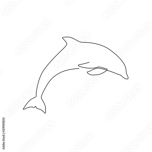 line art dolphin
