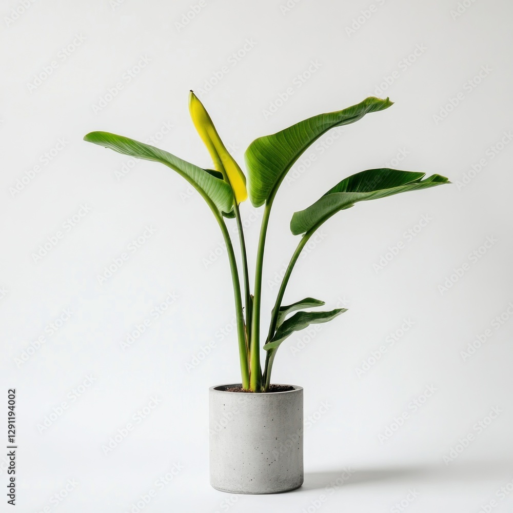 custom made wallpaper toronto digitalGreen Bird of Paradise plant in concrete pot