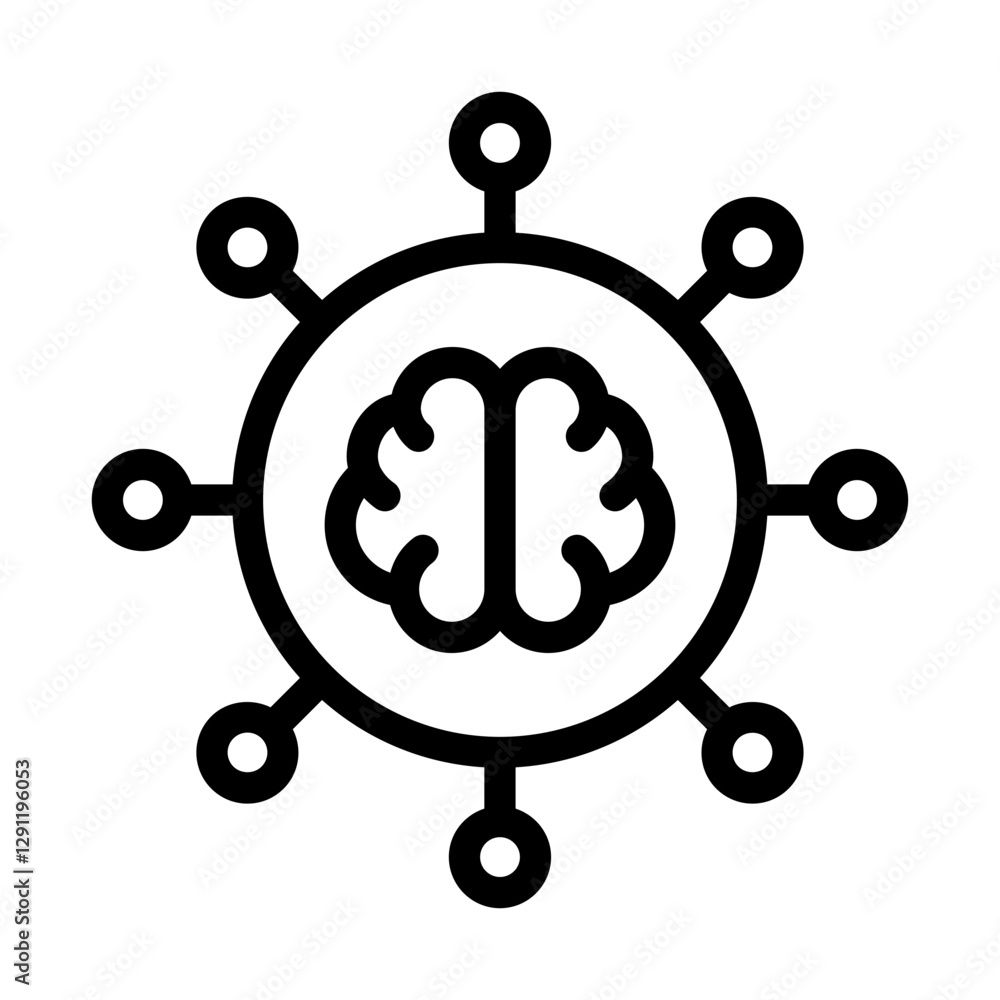 strategy clipboard brain outline style strategy clipboard brain outline style