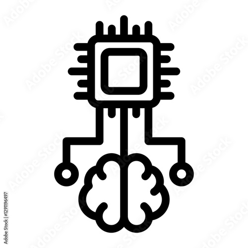 processor unit ai outline style