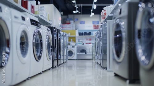 Thief alert in an appliance store, staff noticing unusual behavior. Featuring fast reaction and appliance protection