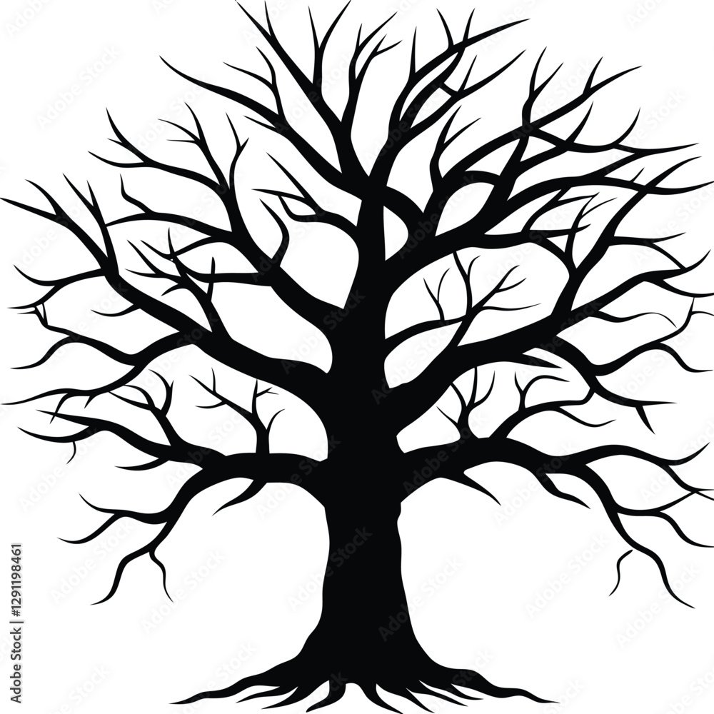 Obraz premium vector tree silhouette