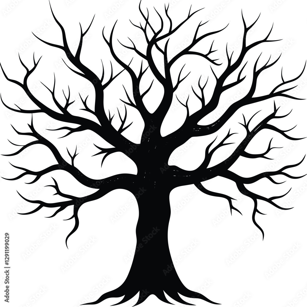 Obraz premium vector tree silhouette
