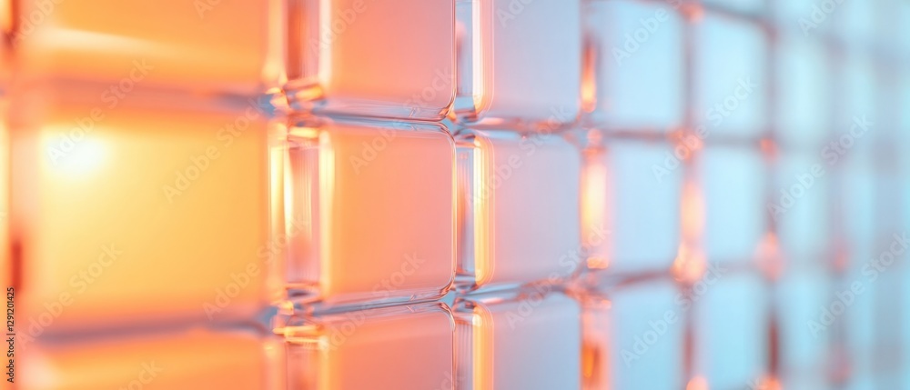 Abstract Image of Soft Square Glass Cubes Abstract Image of Soft Square Glass Cubes