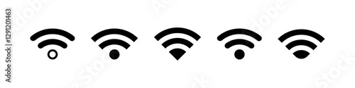 Set of Internet Icon. Free WiFi Vector Icon. Internet symbol. Wi-fi logo
