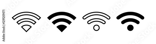 Internet Icon. Free WiFi Vector Icon. Internet symbol. Wi-fi logo