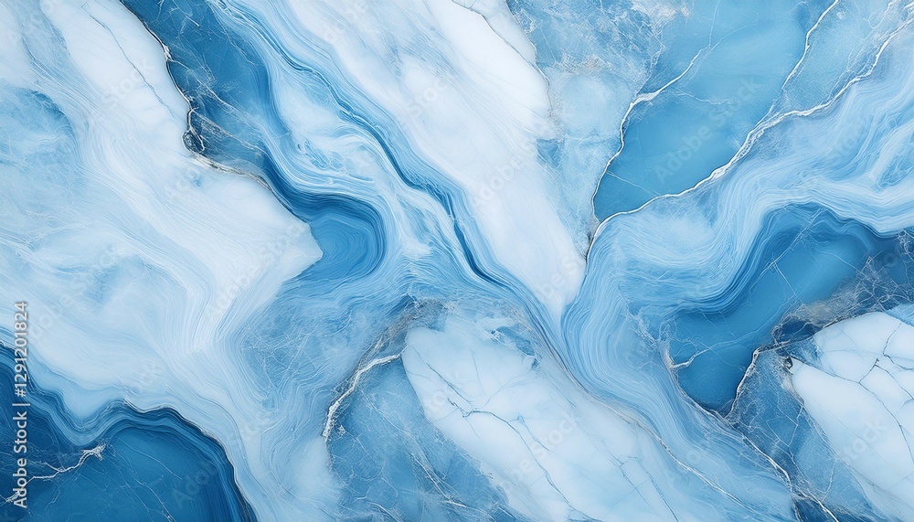 Naklejka premium abstract ice blue natural stone marble texture cold luxury tile surface background