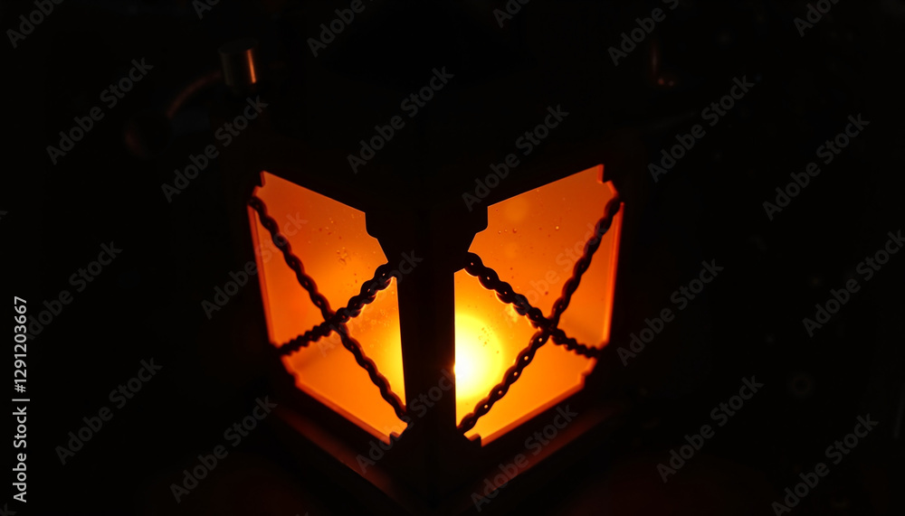 A single glowing lantern stands out in the pitch-black darkness, representing guidance, hope, and the importance of reducing artificial light pollution for Earth Hour. A single glowing lantern stands out in the pitch-black darkness, representing guidance, hope, and the importance of reducing artificial light pollution for Earth Hour.