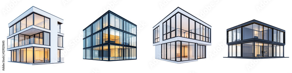 Striking modern architecture featuring sleek glass facades geometric designs and minimalist architectural elements Striking modern architecture featuring sleek glass facades geometric designs and minimalist architectural elements