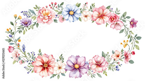pink watercolor arrangements with flowers, set, bundle, bouquets with wildflowers, leaves, branches. Botanical illustration