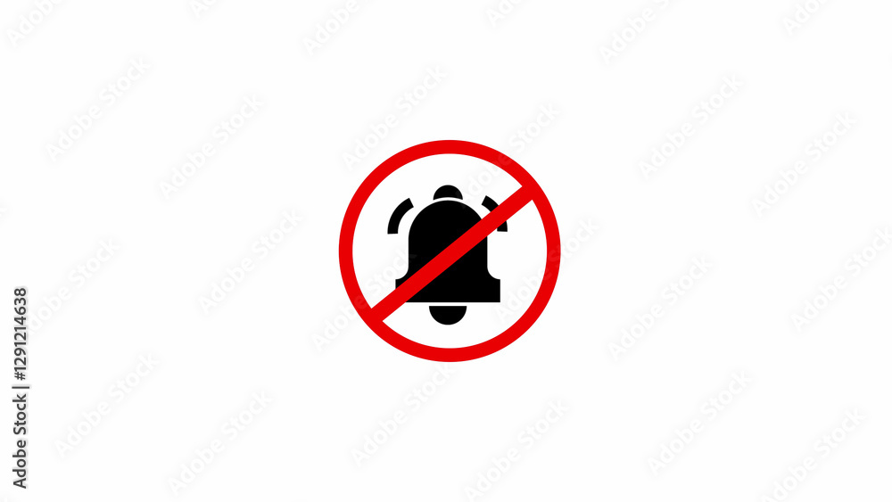 No bells icon. Stop bells icon. Vector illustration on white background..eps No bells icon. Stop bells icon. Vector illustration on white background..eps