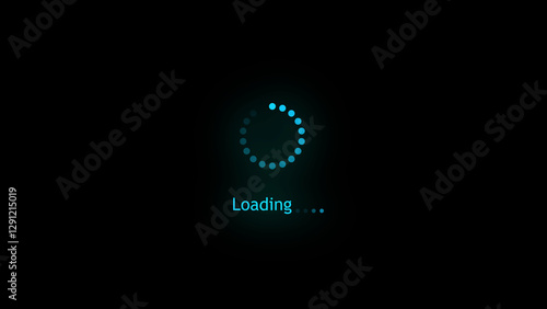A sleek circular loading icon smoothly rotating to indicate progress. Perfect for interfaces and loading screens
