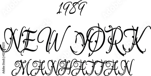 art, design, text, typography, new york, fashion, print, lettering, tee, american, font, poster, style, sign, college, shirt, banner, vintage, varsity, authentic, illustration, urban, manhattan