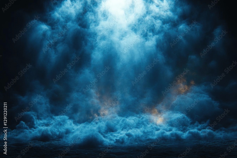 Deep Blue Cloudscape: Dramatic Smoke, Haze, Atmospheric Mystery, Digital Art Deep Blue Cloudscape: Dramatic Smoke, Haze, Atmospheric Mystery, Digital Art