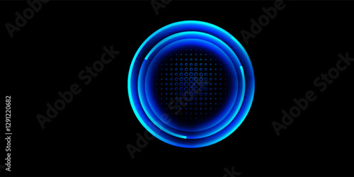 Abstract Glowing Circle, Elegant Light ring. Vector Illustration