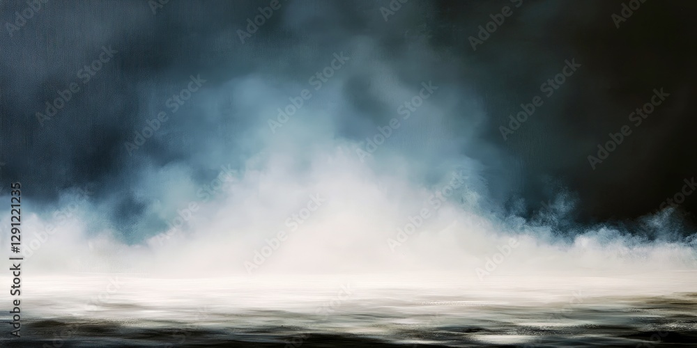 Abstract serene landscape covers with ethereal mist. Enigmatic haze veils the scene. Atmospheric and moody, offers tranquil backdrop, suitable as artistic decor. Abstract serene landscape covers with ethereal mist. Enigmatic haze veils the scene. Atmospheric and moody, offers tranquil backdrop, suitable as artistic decor.