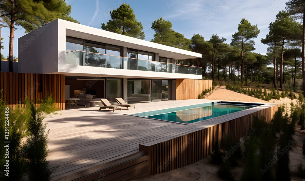 Fototapeta premium House isolated in the field