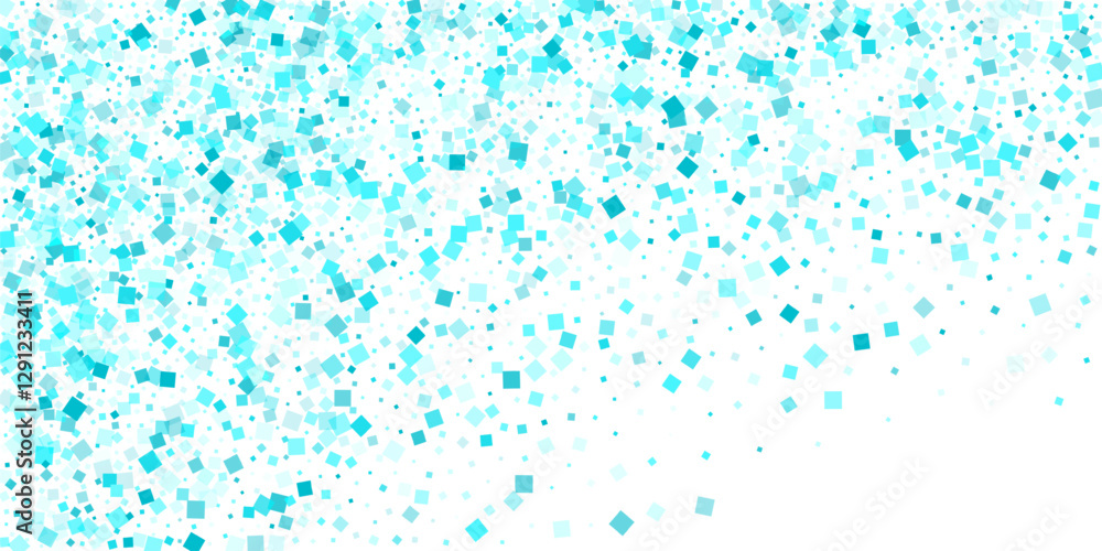 Cheerful Birthday sparkling turquoise fragments flying vector backdrop Delightful cubic shine. Futuristic blue particles scattered vector design. Cheerful Birthday sparkling turquoise fragments flying vector backdrop Delightful cubic shine. Futuristic blue particles scattered vector design.