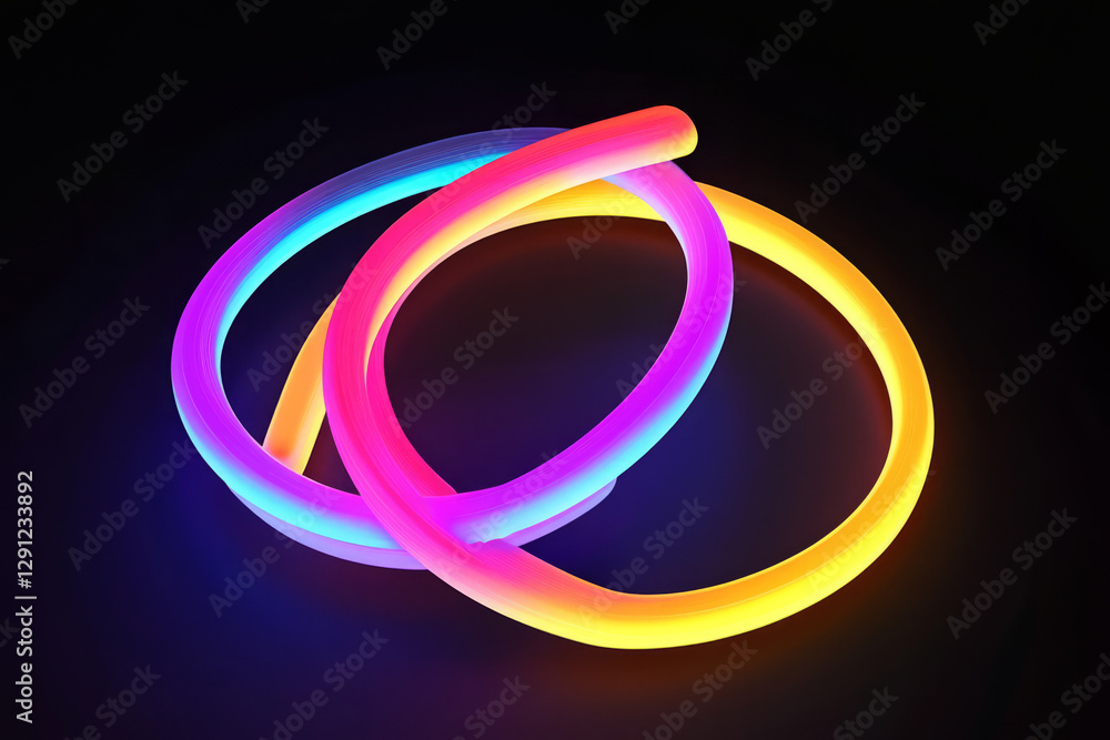 A bold, modern composition with overlapping neon rings, casting colorful glows against a deep black background. The futuristic aesthetic makes it perfect for tech inspired designs. A bold, modern composition with overlapping neon rings, casting colorful glows against a deep black background. The futuristic aesthetic makes it perfect for tech inspired designs.