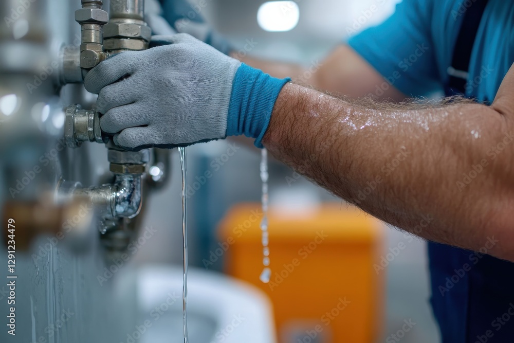 An experienced plumber is repairing crucial water pipes in a home setting, showing the essential nature of plumbing in maintaining residential water systems. An experienced plumber is repairing crucial water pipes in a home setting, showing the essential nature of plumbing in maintaining residential water systems.