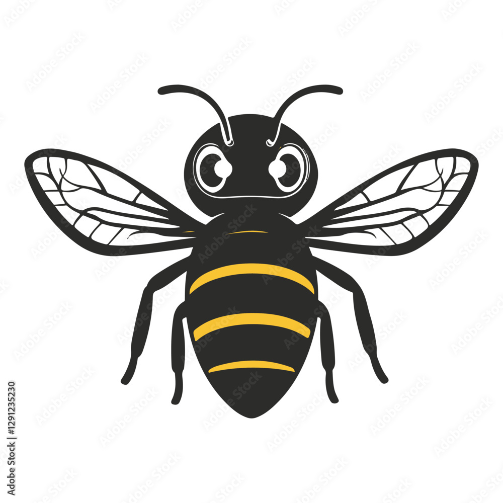 Fototapeta premium Bee Robot Logo Futuristic and Modern Design Robotic Bee Logo Tech-Inspired Branding Bee and Robot Logo Vector Innovative and Unique