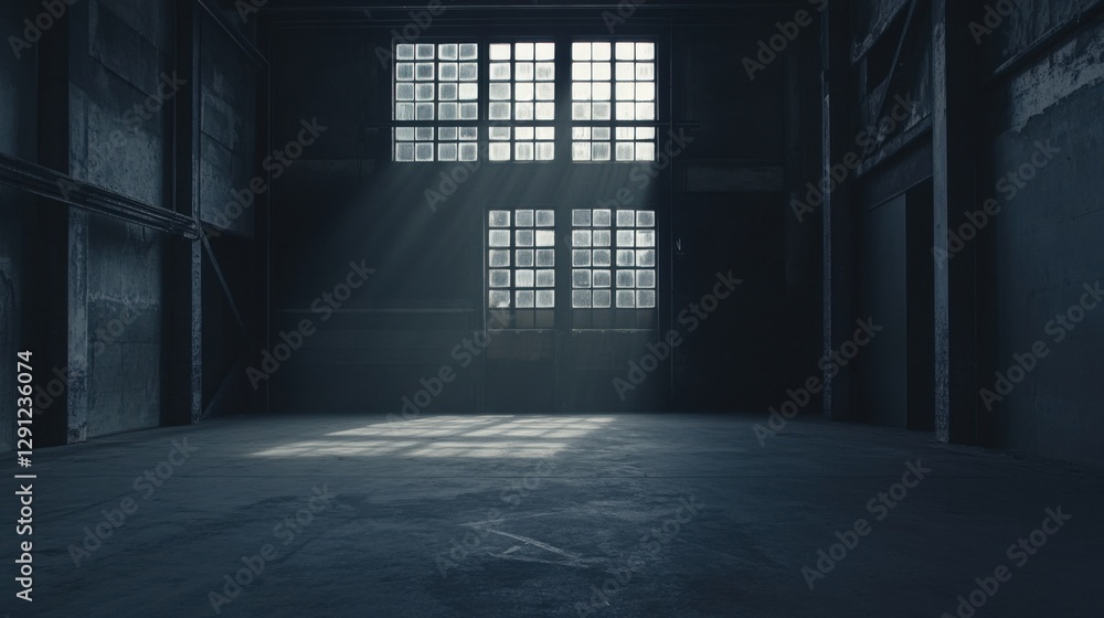 sunbeams in abandoned warehouse sunbeams in abandoned warehouse