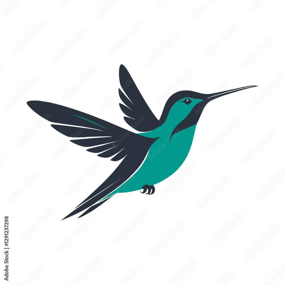 Obraz premium hummingbird on white background