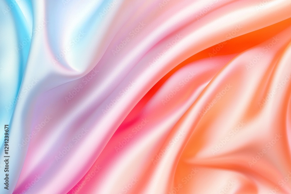 Fototapeta premium Vibrant Abstract Silk Texture with Glossy Liquid Appearance in Vivid Colors