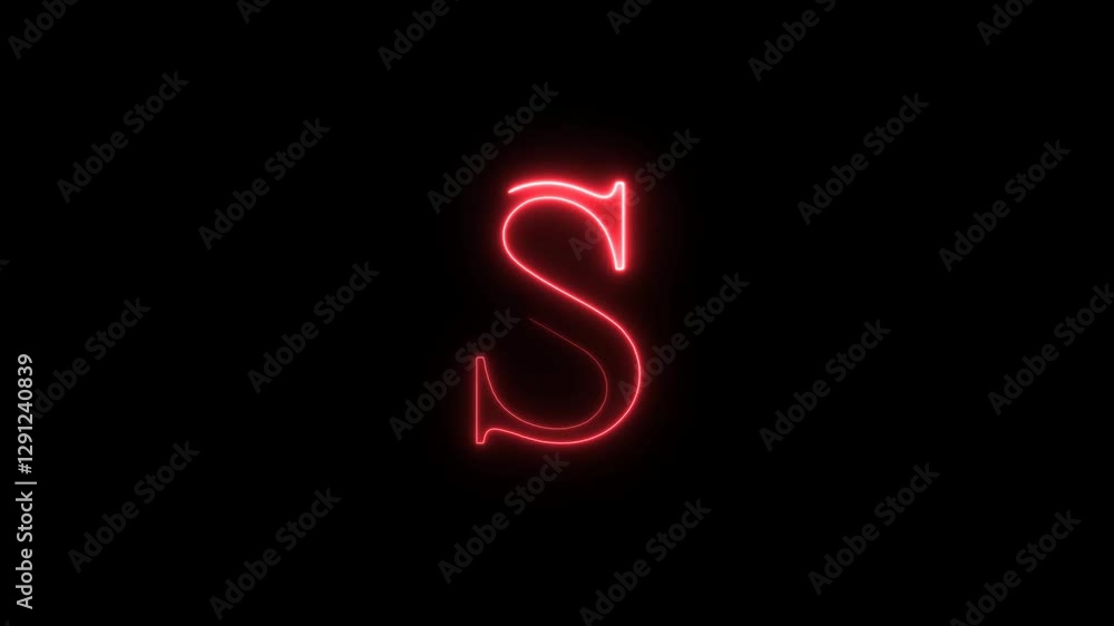 Abstract neon light text animation, red color text . Abstract glowing neon line icon animation. Abstract neon light text animation, red color text . Abstract glowing neon line icon animation.