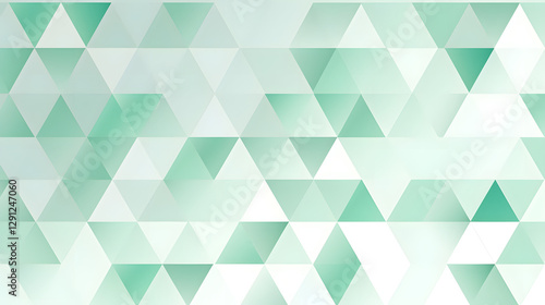A seamless pattern composed of various light green and white triangles, creating a fresh and modern geometric background suitable for use in website designs, mobile app interfaces, or print materials 
