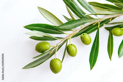Wallpaper Mural A fresh olive branch with small green olives, isolated Torontodigital.ca