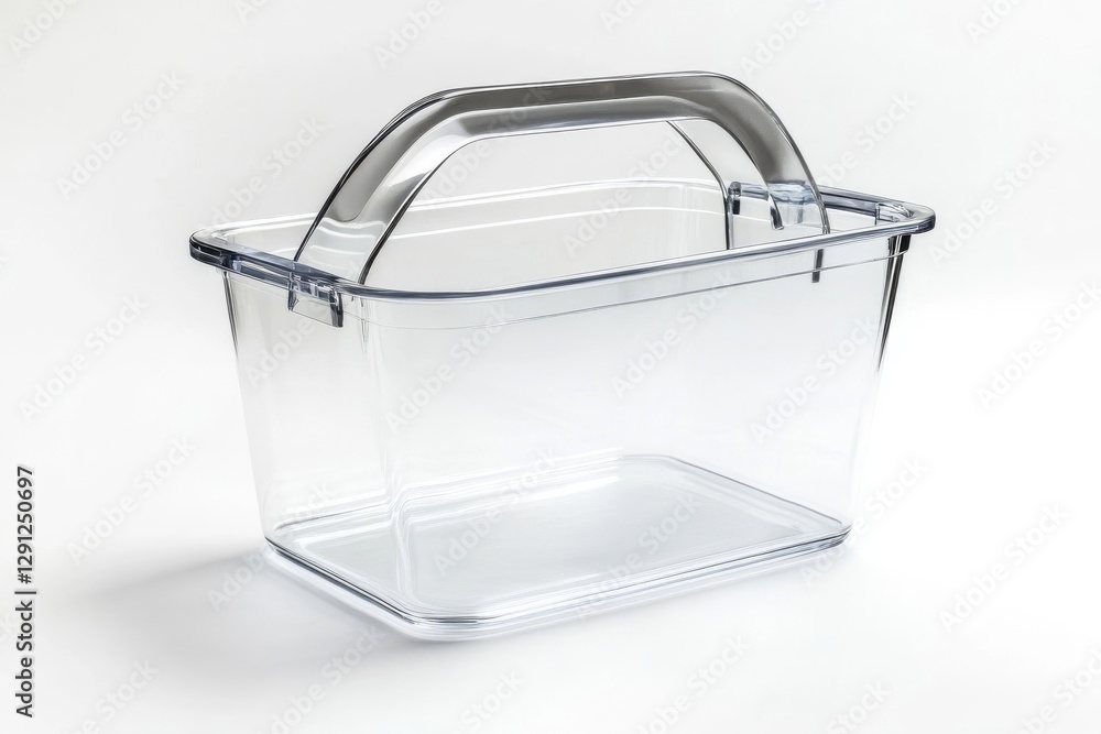 Clear Plastic Container With A Carrying Handle