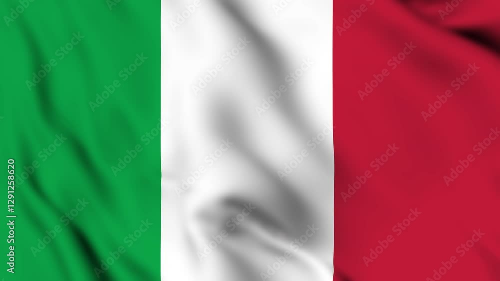 Motion graphic of Italy national flag waving. High quality 4K background for composite and presentation. Motion graphic of Italy national flag waving. High quality 4K background for composite and presentation.