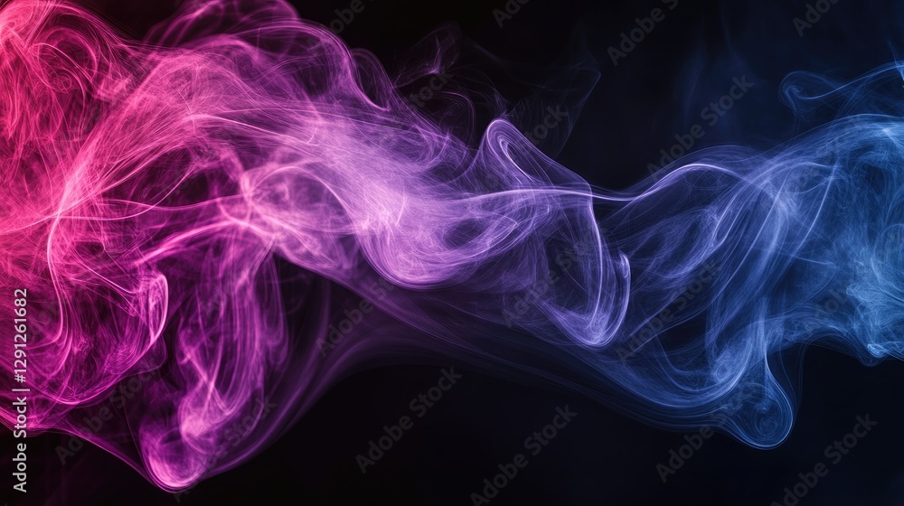 Vibrant Interwoven Light Waves in Pink and Blue on a Black Background Vibrant Interwoven Light Waves in Pink and Blue on a Black Background