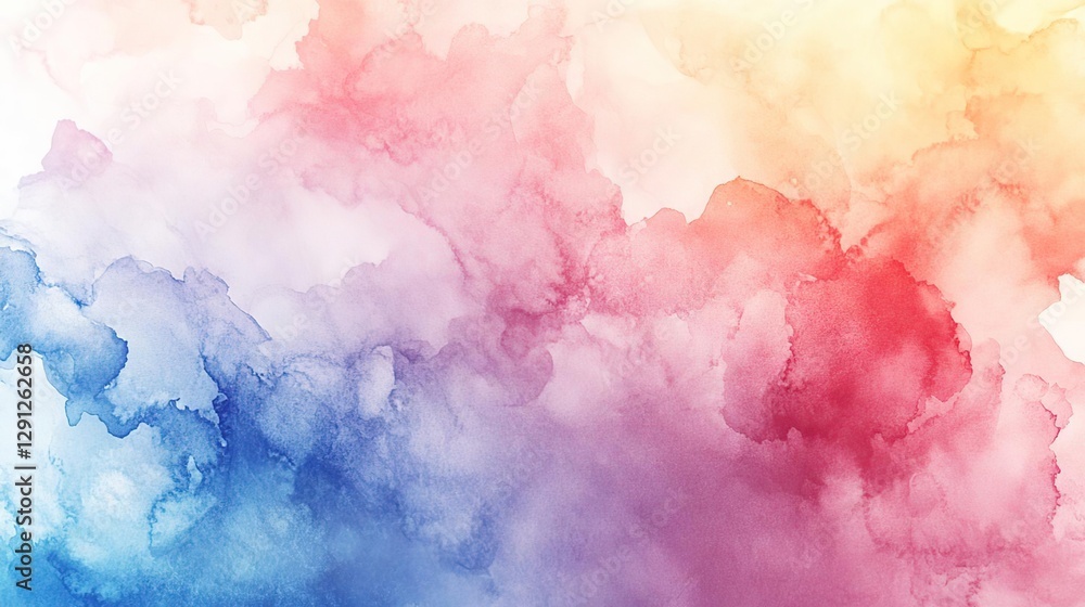 Obraz premium an image of a colorful cloud background made by watercolor