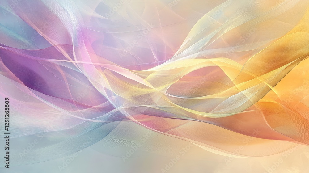 Soft Abstract Waves in Pastel Colors, Light and Flowing Patterns of Tranquility Soft Abstract Waves in Pastel Colors, Light and Flowing Patterns of Tranquility