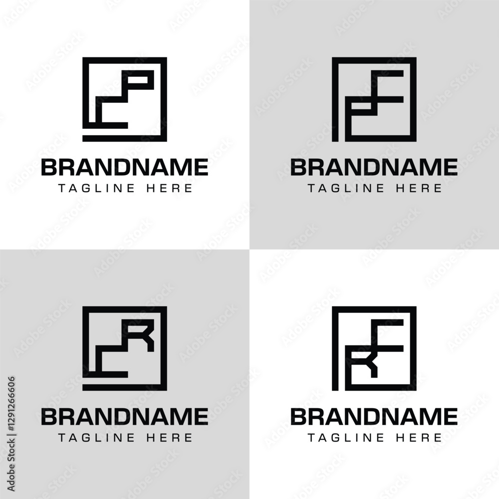 Letters CP PC CR PR Monogram Logo Set, for business with CP PC CR PR initials Letters CP PC CR PR Monogram Logo Set, for business with CP PC CR PR initials