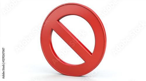 Free Download red prohibition sign 3d render - GFXLoad