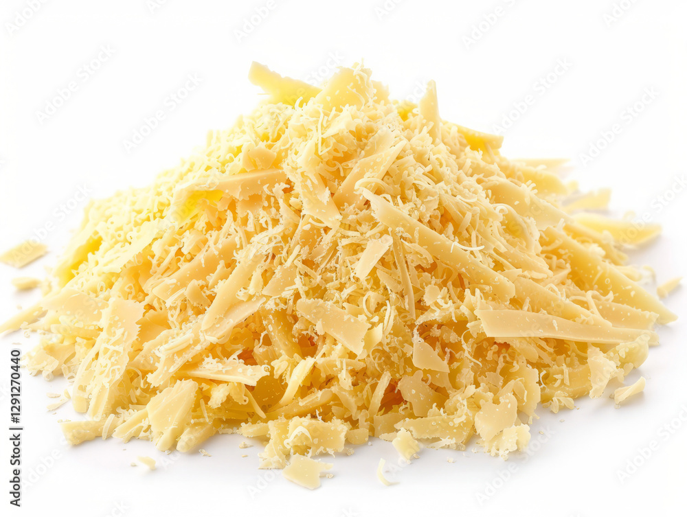 Heap of grated cheddar cheese on a white background. Heap of grated cheddar cheese on a white background.