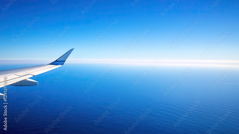 A distant view of an airplane flying over the deep blue Atlantic, with the expansive ocean stretching endlessly, symbolizing the scale of a transatlantic flight. A distant view of an airplane flying over the deep blue Atlantic, with the expansive ocean stretching endlessly, symbolizing the scale of a transatlantic flight.
