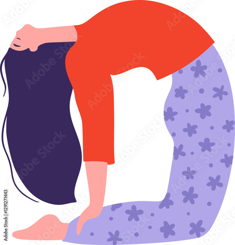 Yoga Woman Pose Vector Therapy Zen Balance Icon