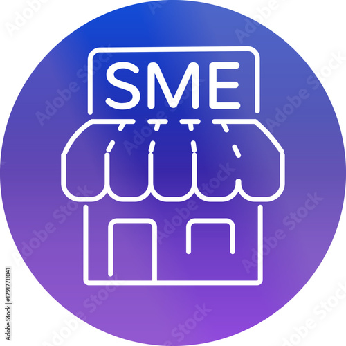 SME icon, blue circle background