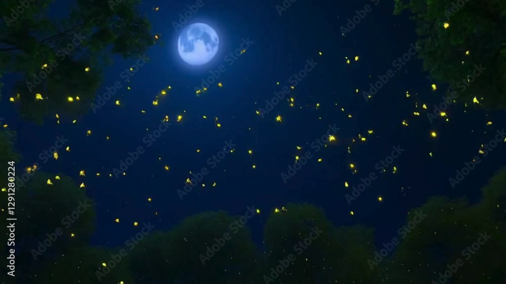 Starlings supper resolution 4k video, Fireflies in the jungle flicker rhythmically in the darkness Starlings supper resolution 4k video, Fireflies in the jungle flicker rhythmically in the darkness